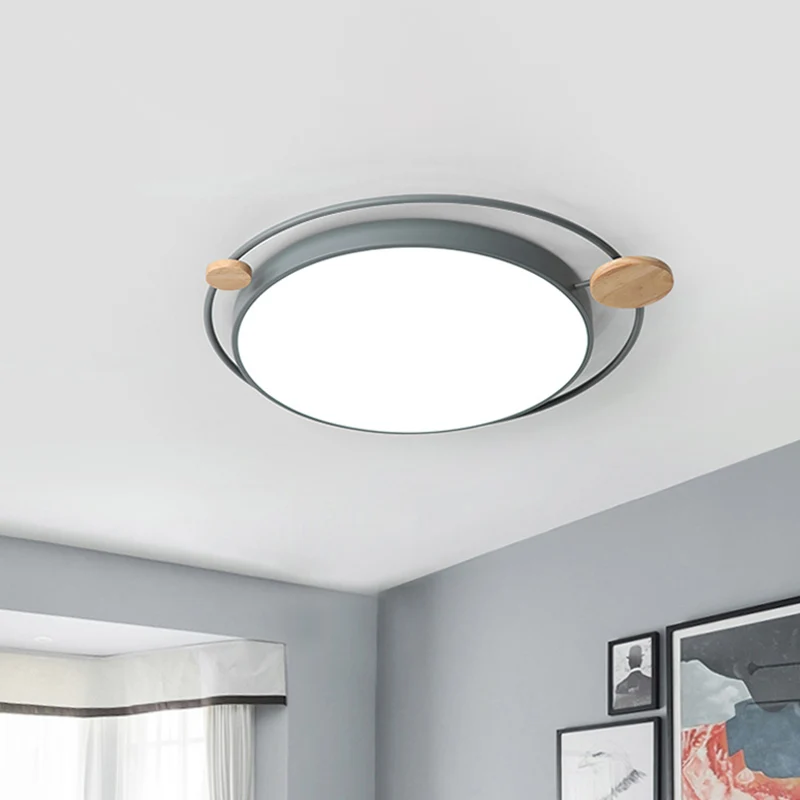 Grau/weiße Planet-Unterputzleuchte, einfacher Stil, LED-Metallic-Beleuchtung Deckennähe, 19,5"/23,5" Breite Clearhalo