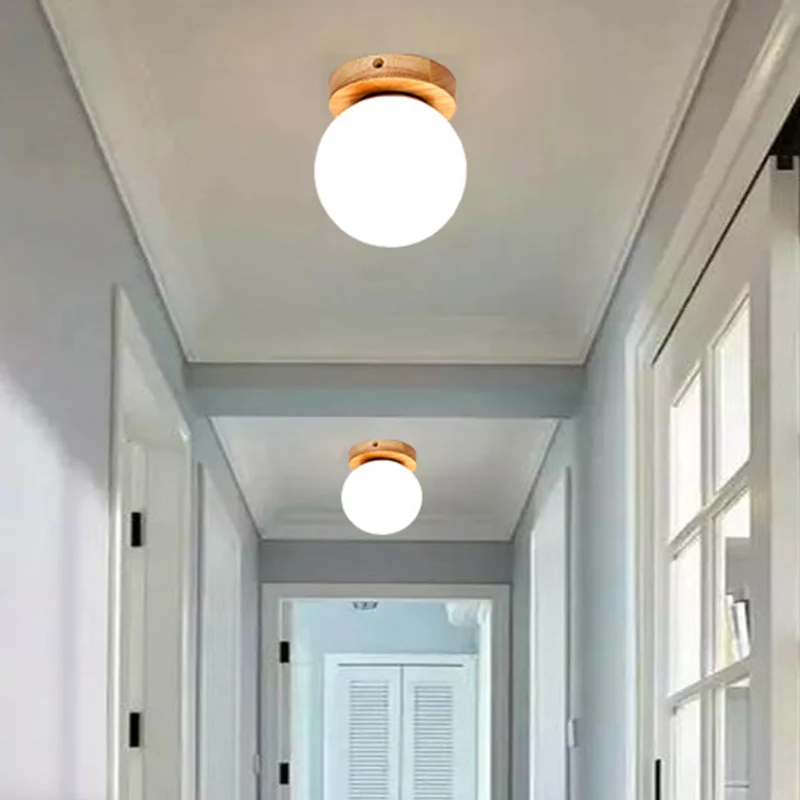 Halbbündiger Kronleuchter. Ultramoderne 1-Licht-Deckenleuchte aus weißem Glas für den Flur Clearhalo