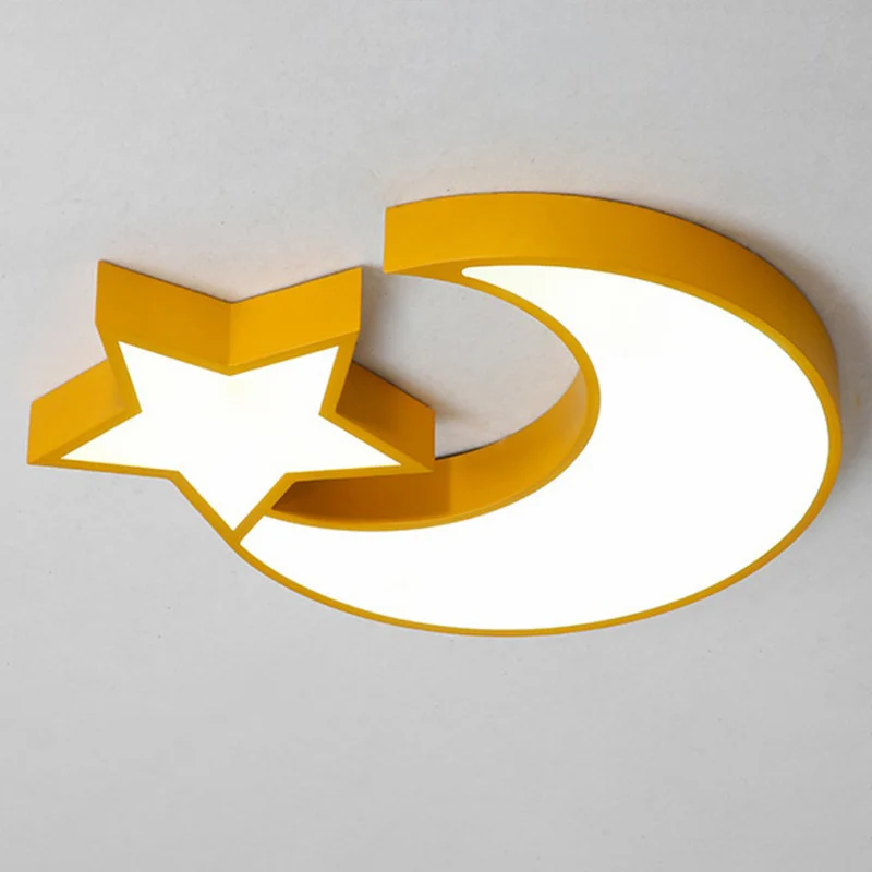 Halbmond- und Stern-LED-Unterputzbeleuchtung im nordischen Stil, Acryl-Wohnzimmer-Unterputz-Deckenleuchte Clearhalo