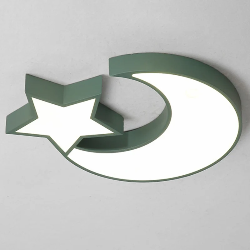 Halbmond- und Stern-LED-Unterputzbeleuchtung im nordischen Stil, Acryl-Wohnzimmer-Unterputz-Deckenleuchte Clearhalo