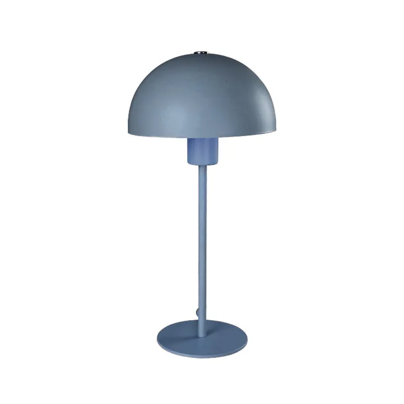 1 Head Study Task Lighting Mocaron Blue Kleine Schreibtischlampe mit Halbkugel-Metallschirm Clearhalo