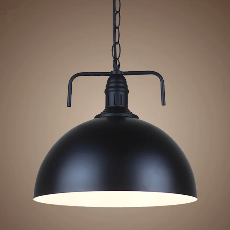 Hängeleuchte im Vintage-Stil, Coffee-Shop-Hängelampe mit drehbarem Metallschirm Schwarz Clearhalo