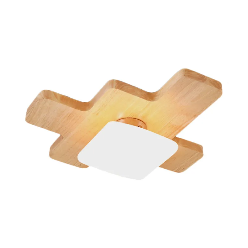 Jigsaw Puzzle Deckeneinbauleuchte Nordic Creative Holz Familienzimmer LED-Einbauleuchte mit Acrylschirm Clearhalo