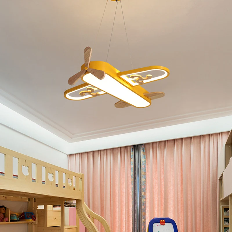 Kinder-Hängelampe Flugzeugform, Acryl, Schlafzimmer, LED-Kronleuchter, Pendelleuchte Clearhalo
