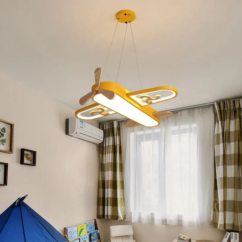 Kinder-Hängelampe Flugzeugform, Acryl, Schlafzimmer, LED-Kronleuchter, Pendelleuchte Clearhalo