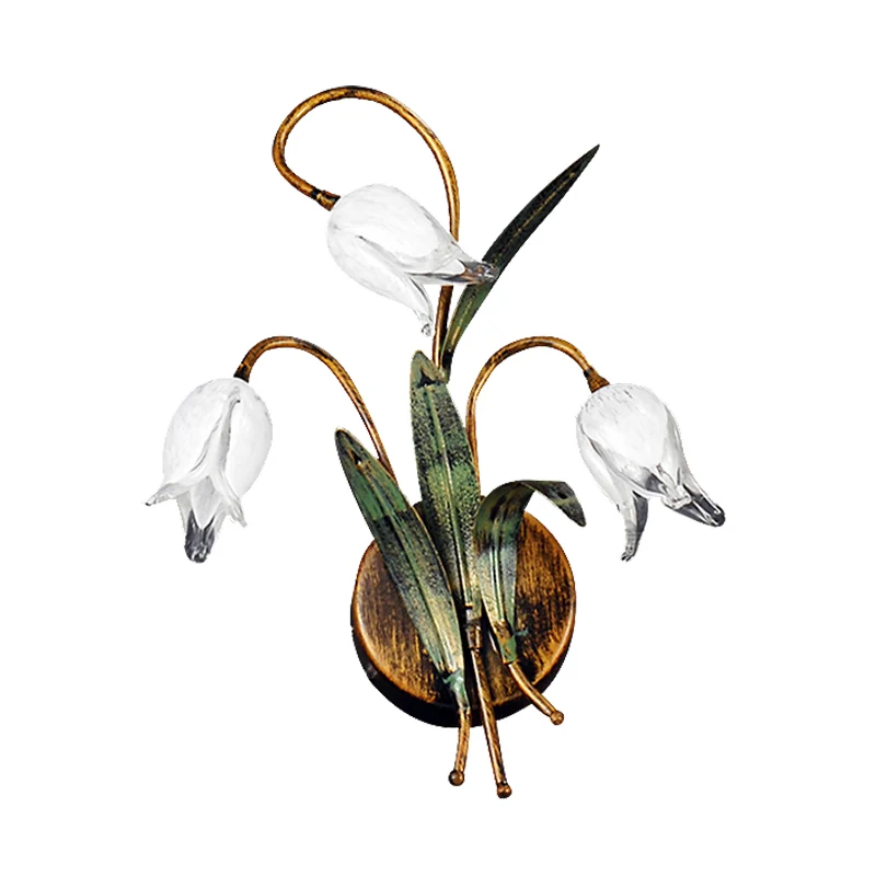 3/9 Lichter Metall Wandleuchte Beleuchtung Landschaft Messing Tulpe Badezimmer Wandleuchte Clearhalo
