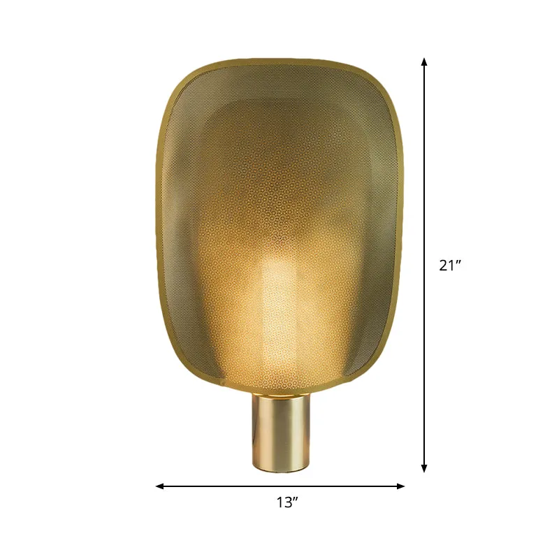 Längliche Arbeitsbeleuchtung, modernes Metall, 1 Glühbirne, goldfarbene Lesebuchleuchte, 24,1 cm/33 cm breit Clearhalo