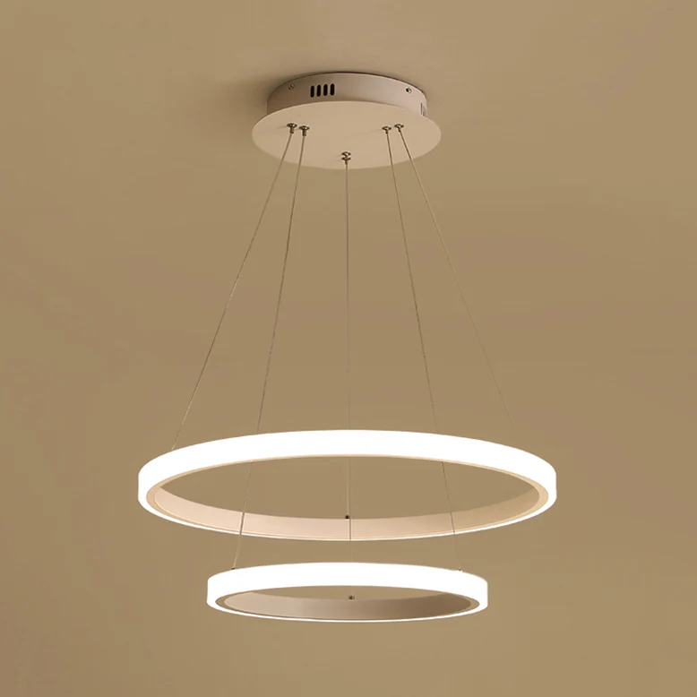 Loop-Kronleuchter-Anhänger, einfache Acryl-LED-1/2/3-Kopf-Hängedeckenleuchte für Schlafzimmer warmem/weißem/natürlichem Li...