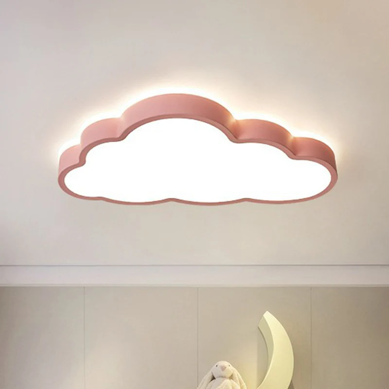 Macaron Cloud Shaped Flush Lighting Schlafzimmer-LED-Deckenleuchte aus Acryl Clearhalo