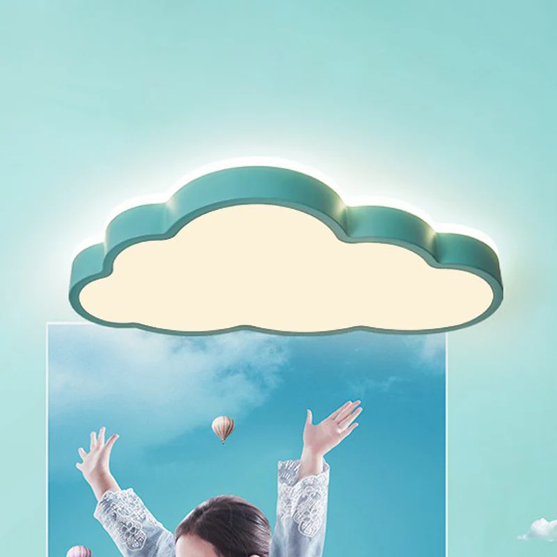 Macaron Cloud Shaped Flush Lighting Schlafzimmer-LED-Deckenleuchte aus Acryl Clearhalo