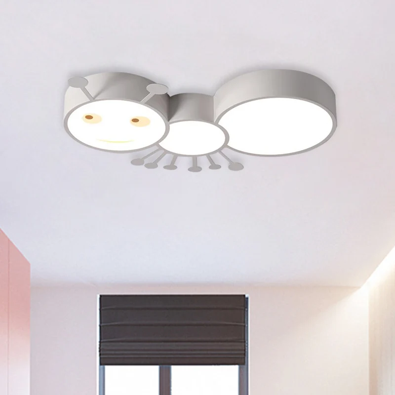 Macaroon Ant Acryl-Unterputz-LED-Deckenleuchte Weiß/Rosa/Blau für Kinderzimmer Clearhalo