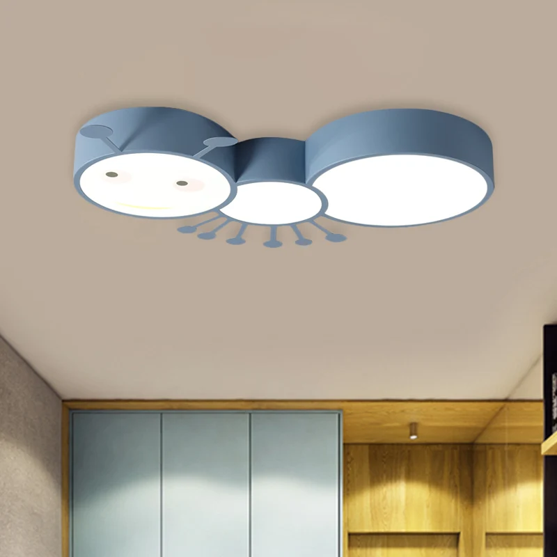Macaroon Ant Acryl-Unterputz-LED-Deckenleuchte Weiß/Rosa/Blau für Kinderzimmer Clearhalo