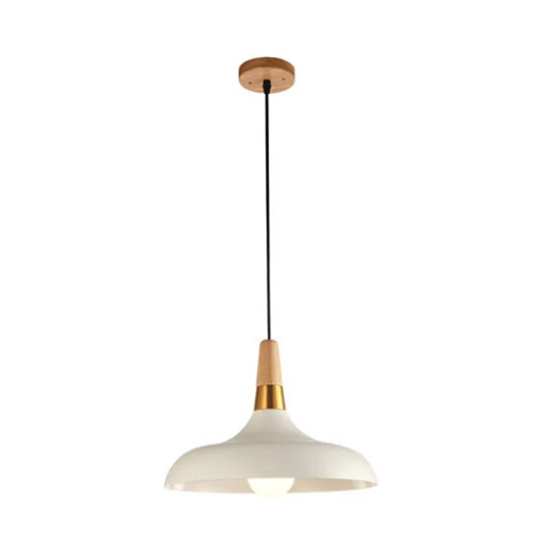 Metallscheunen-Pendelleuchte Modernity 1-Licht-Deckenpendelleuchte mit Holzgriff Clearhalo