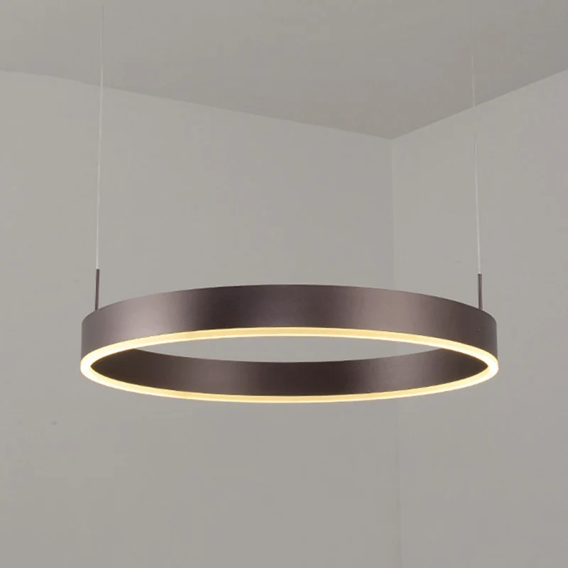 Moderne 1/2/3-flammige Pendelleuchte mit Acrylschirm und Kaffeering-Kronleuchter warmem/weißem Licht Clearhalo
