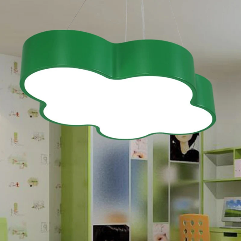 Moderne Cloud-Anhänger-Deckenleuchte aus Metall, LED-Kindergarten-Hängeleuchte Clearhalo