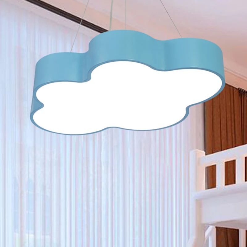 Moderne Cloud-Anhänger-Deckenleuchte aus Metall, LED-Kindergarten-Hängeleuchte Clearhalo