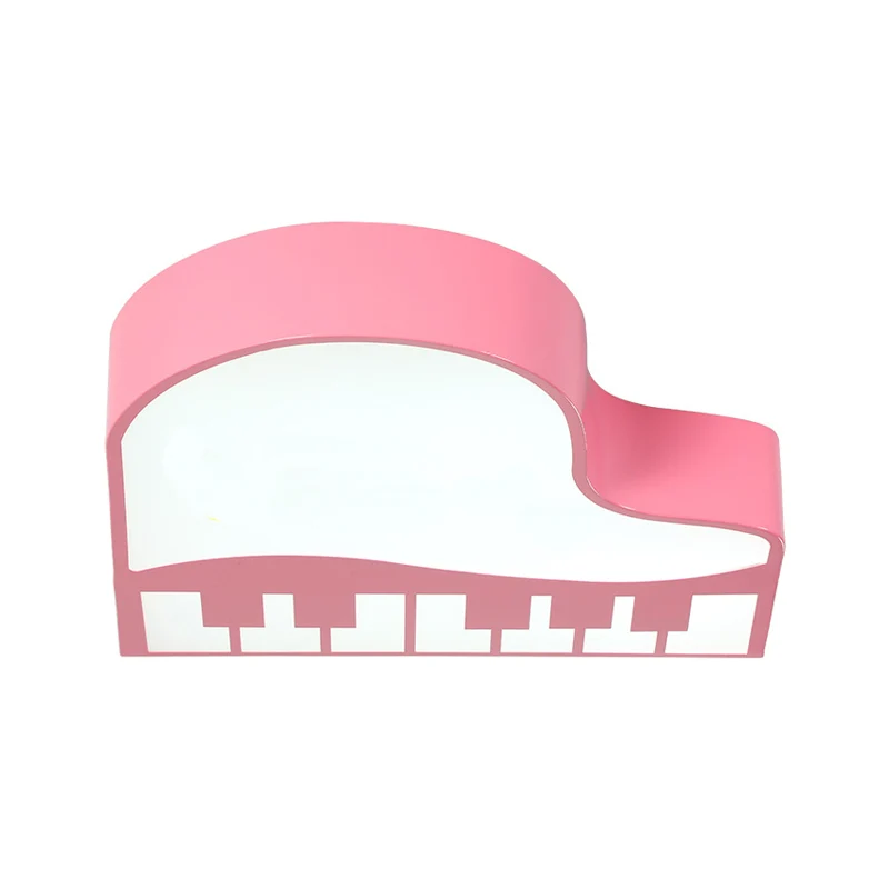 Moderne, klavierförmige, bündige Pendelleuchte aus Acryl für den Kindergarten, LED-Einbau-Deckenleuchte Rosa Clearhalo