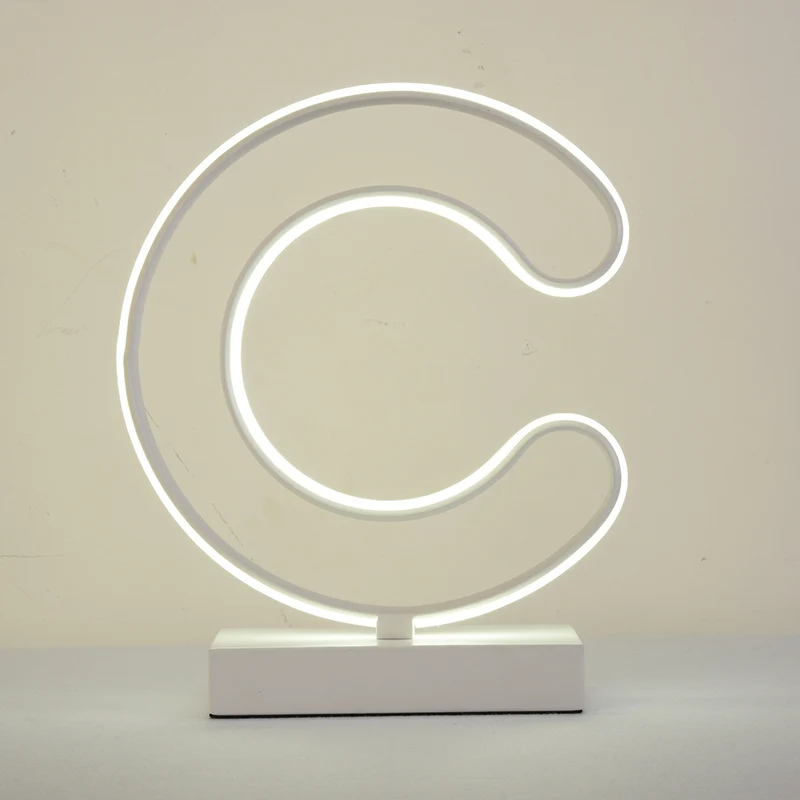 Moderne LED-Nachttischlampe, weißes, kurviges Lesebuchlicht mit Acrylschirm warmweißem Licht Clearhalo