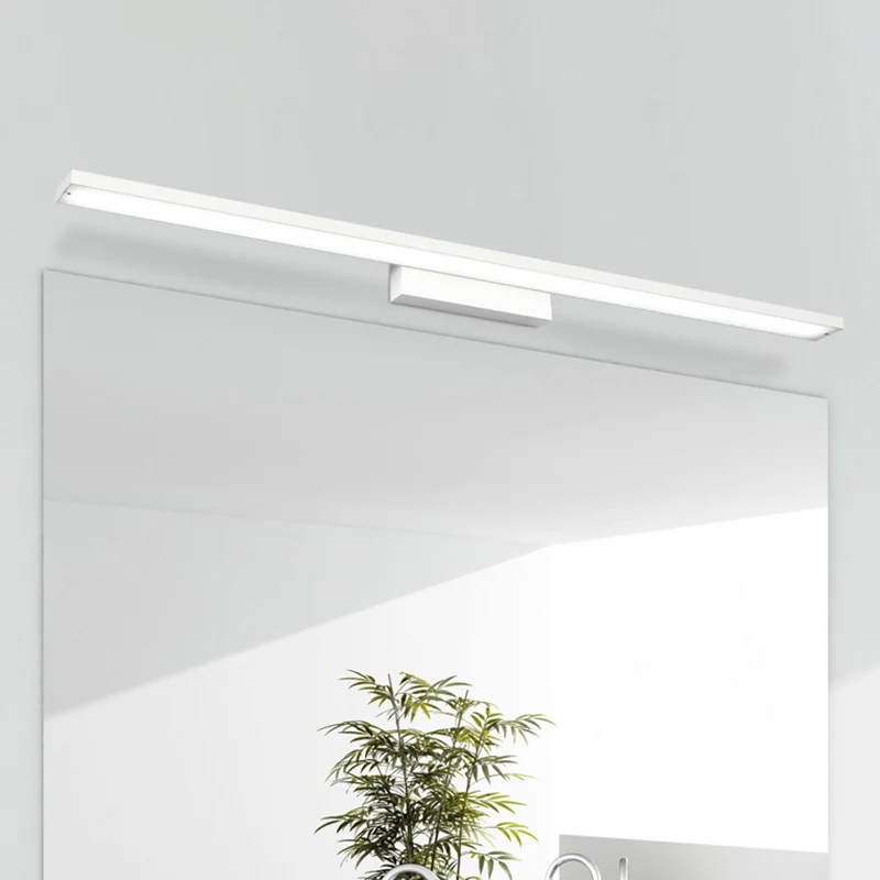 Moderne rechteckige LED-Wandleuchte, Aluminium-Badezimmer-Waschtisch-Beleuchtungsideen Clearhalo