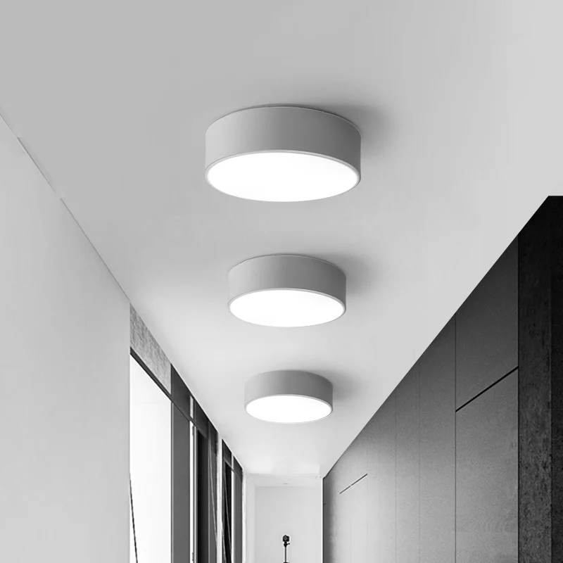 Nordic Short Drum Deckenbündige Acryl-Küchen-LED-Einbauleuchte Schwarz/Weiß, 16"/19,5" Durchmesser Clearhalo
