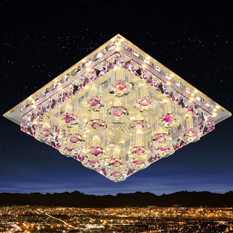 Quadratische Unterputzbeleuchtung im Crystal Block-Stil. Minimalistische LED-Unterputzleuchte für den Flur Clearhalo