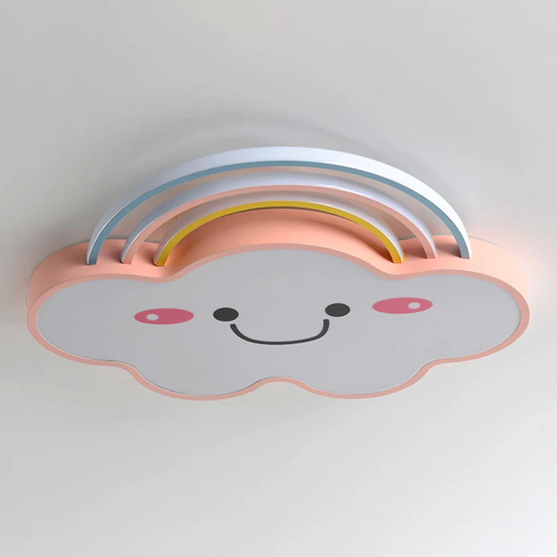 Rosa Regenbogen- und Wolken-Einbauleuchte, moderne LED-Einbau-Deckenleuchte aus Acryl Clearhalo