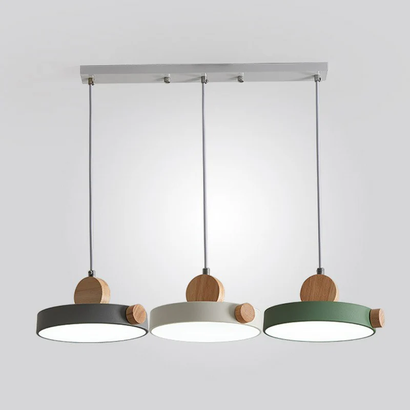 Runde LED-Hängeleuchte Einfachheit Acryl 3 Köpfe Esszimmer Multi Deckenleuchte Weiß Clearhalo