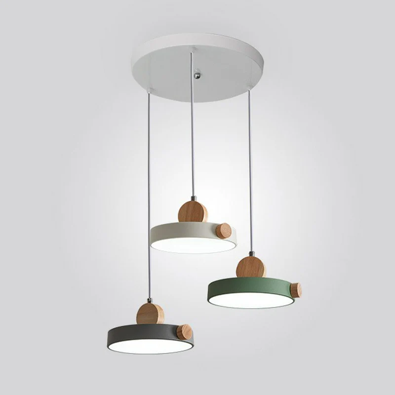 Runde LED-Hängeleuchte Einfachheit Acryl 3 Köpfe Esszimmer Multi Deckenleuchte Weiß Clearhalo