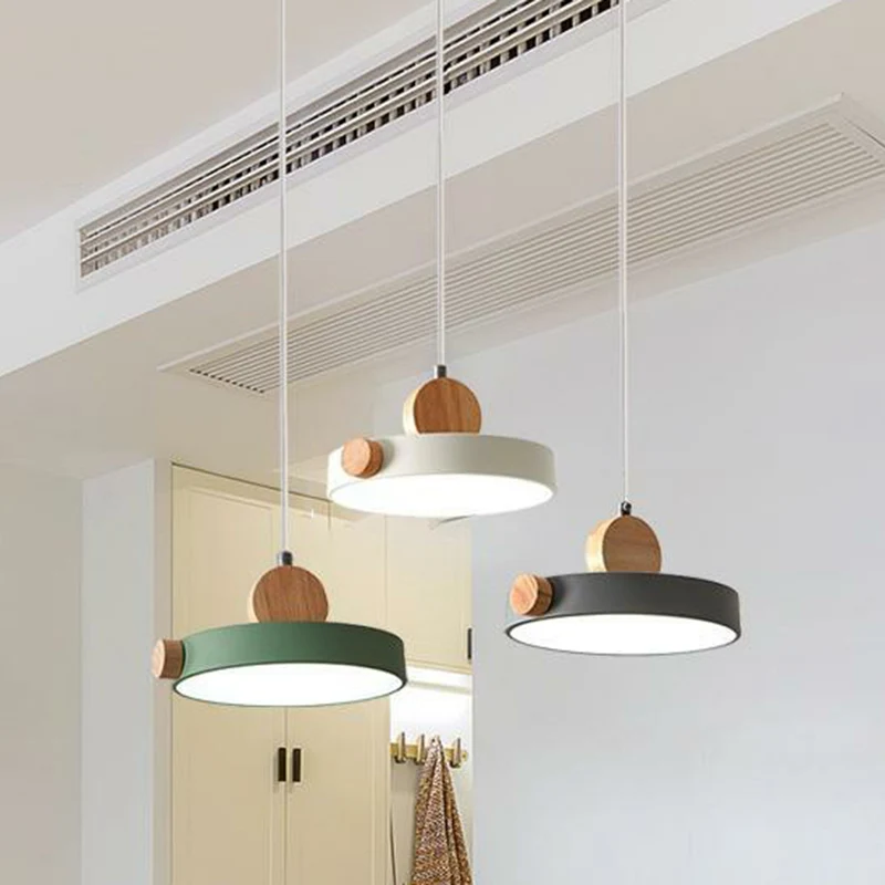 Runde LED-Hängeleuchte Einfachheit Acryl 3 Köpfe Esszimmer Multi Deckenleuchte Weiß Clearhalo
