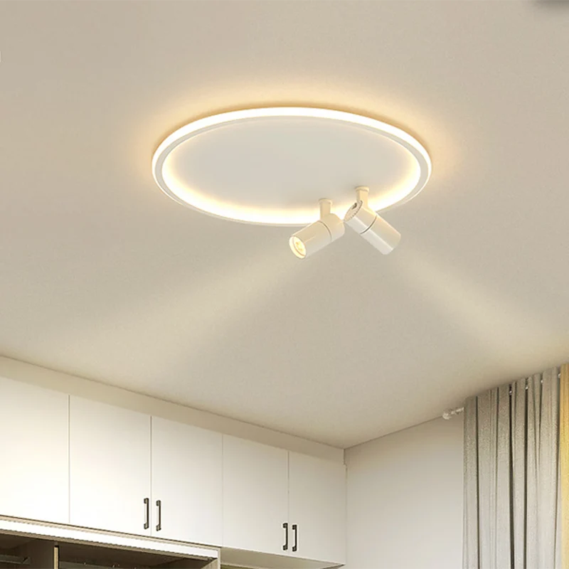 Runde LED-Unterputzleuchte, nordische Acryl-Deckenleuchte für Arbeitszimmer mit Strahler Clearhalo