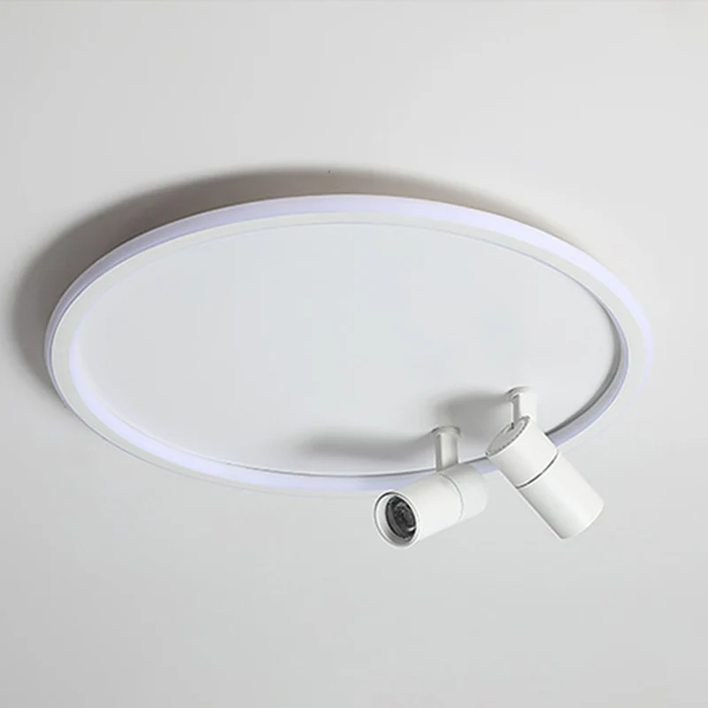 Runde LED-Unterputzleuchte, nordische Acryl-Deckenleuchte für Arbeitszimmer mit Strahler Clearhalo