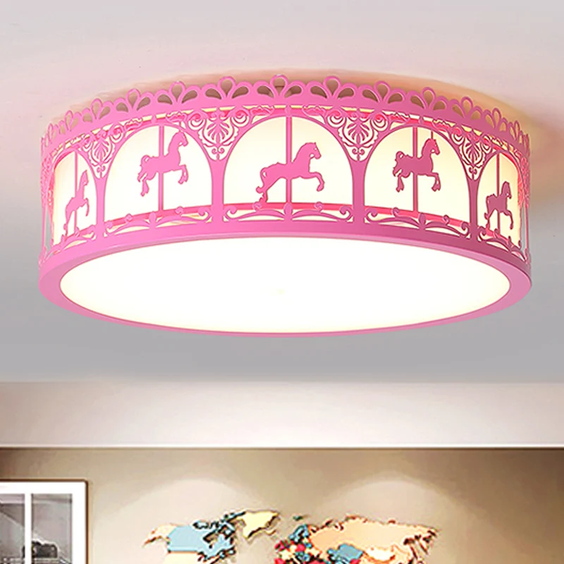 Runde Unterputz-Deckenleuchte aus Acryl, moderne zeitgenössische Deckenleuchte für Kinderzimmer Clearhalo
