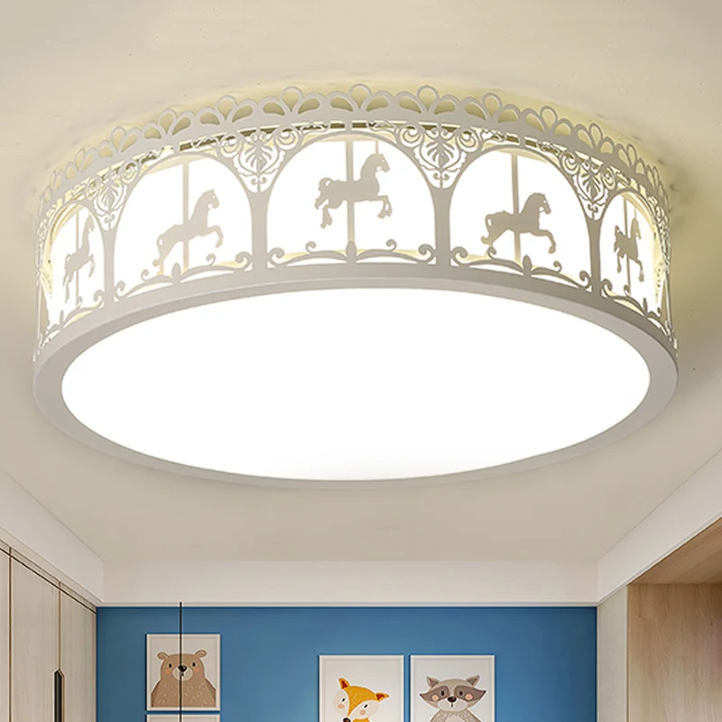 Runde Unterputz-Deckenleuchte aus Acryl, moderne zeitgenössische Deckenleuchte für Kinderzimmer Clearhalo