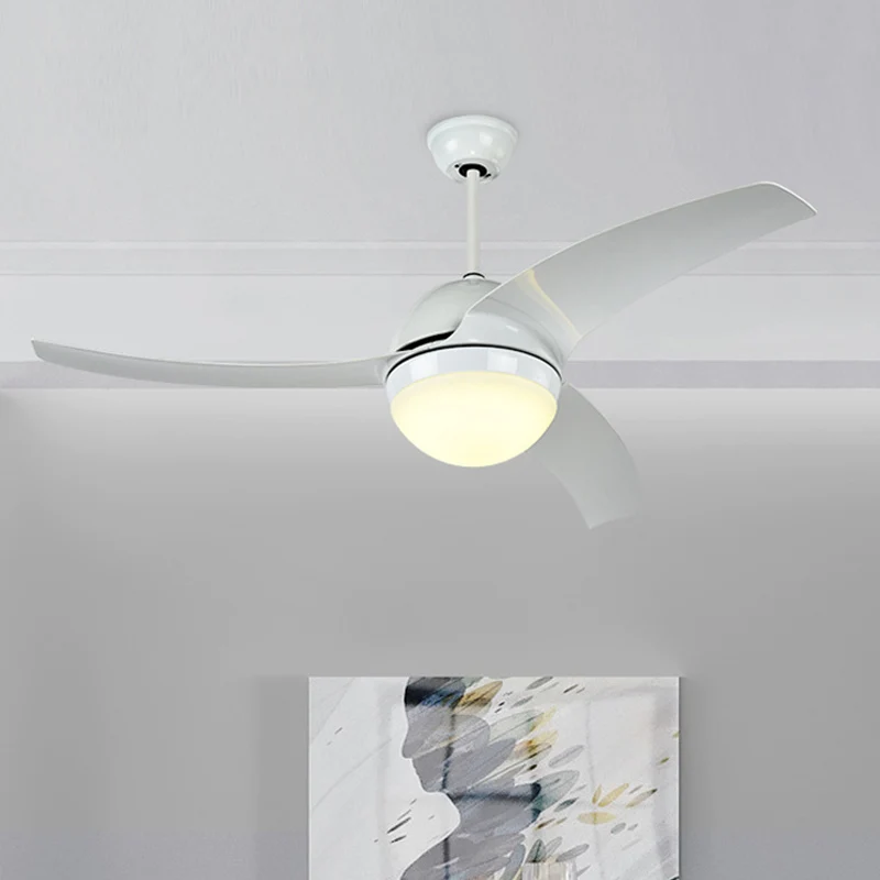 Runder Deckenventilator für die Küche, Beleuchtung, Acryl-LED, weiß, halbbündige Montageleuchte mit 3 Flügeln, 52" B Clear...