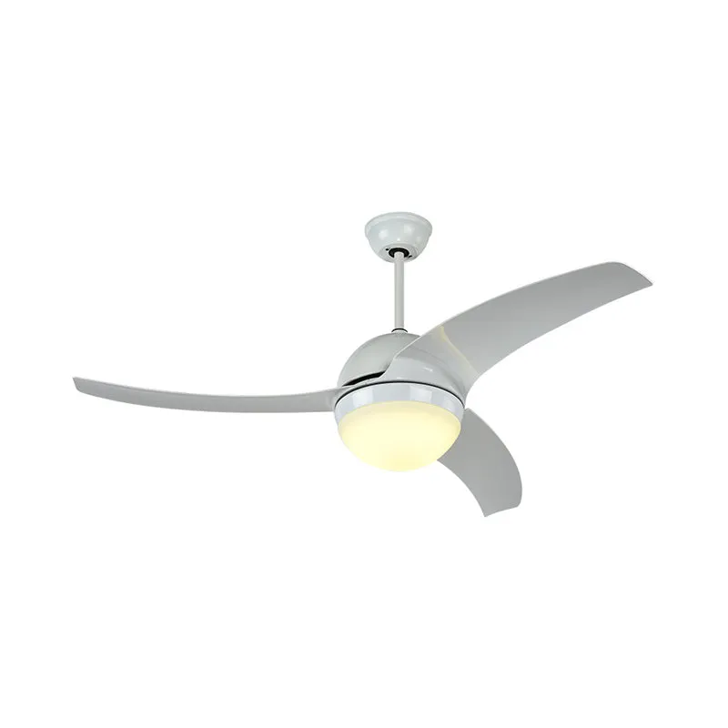Runder Deckenventilator für die Küche, Beleuchtung, Acryl-LED, weiß, halbbündige Montageleuchte mit 3 Flügeln, 52" B Clear...