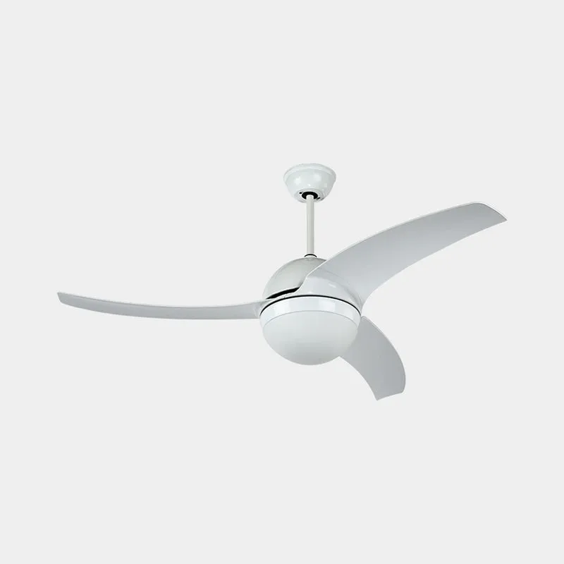 Runder Deckenventilator für die Küche, Beleuchtung, Acryl-LED, weiß, halbbündige Montageleuchte mit 3 Flügeln, 52" B Clear...