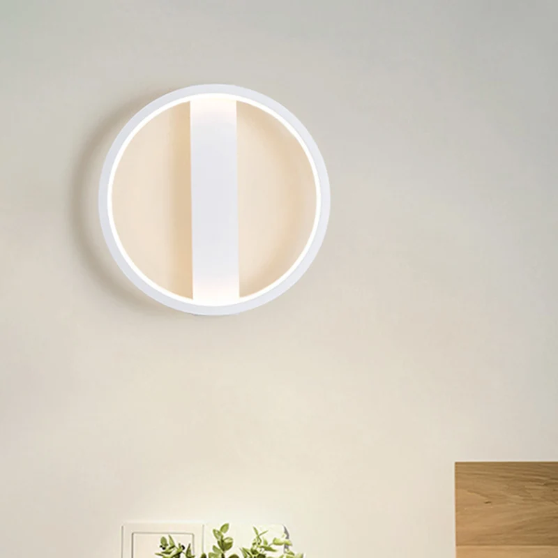 Schlichter LED-Wandleuchter mit Acrylschirm, weiße runde/quadratische Wandleuchte warmem/weißem Licht Clearhalo