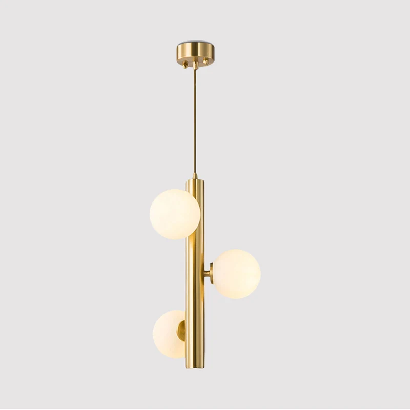 Schwarz/Weiß/Gold lineare Kronleuchterleuchte Simplicity 3 Lichter Hängeleuchte aus weißem Glas Clearhalo
