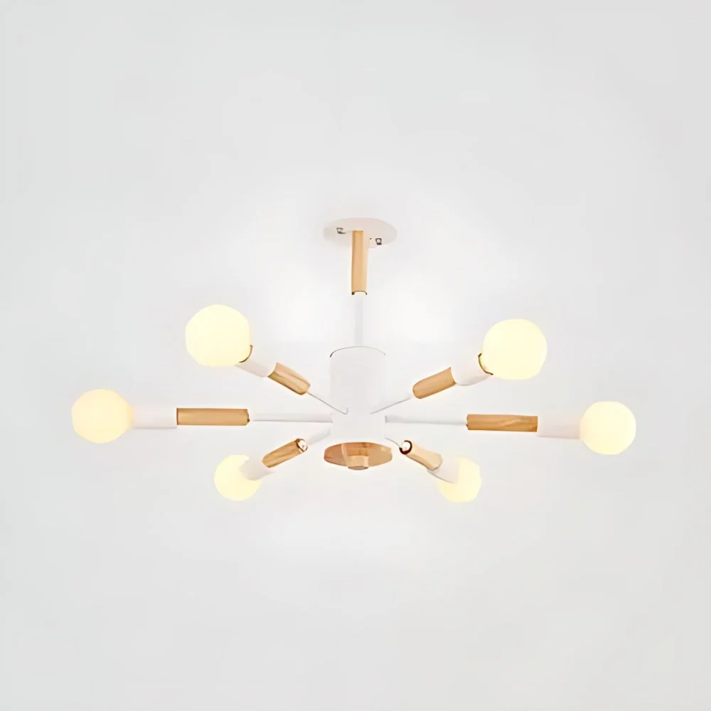 Sky Bang Bare Bulb Hängeleuchte aus Holz im nordischen Stil für Kinderzimmer Clearhalo