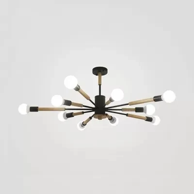 Sky Bang Bare Bulb Hängeleuchte aus Holz im nordischen Stil für Kinderzimmer Clearhalo