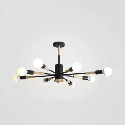 Sky Bang Bare Bulb Hängeleuchte aus Holz im nordischen Stil für Kinderzimmer Clearhalo