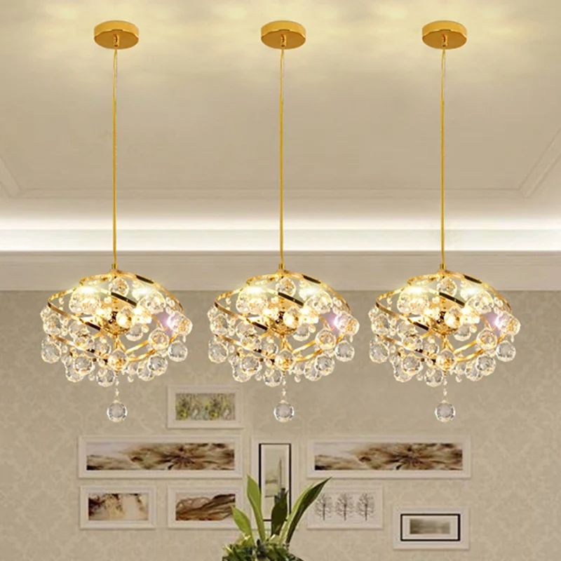 Spiralförmige Aisle-Pendelleuchte, moderne hängende Deckenleuchte aus Kristall Gold Clearhalo