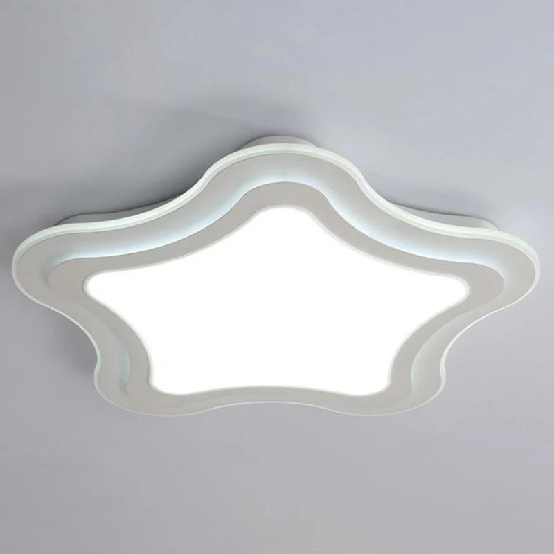 Star LED-Unterputzleuchte Einfachheit Acryl Weiß Deckenleuchte Unterputz für Schlafzimmer Clearhalo