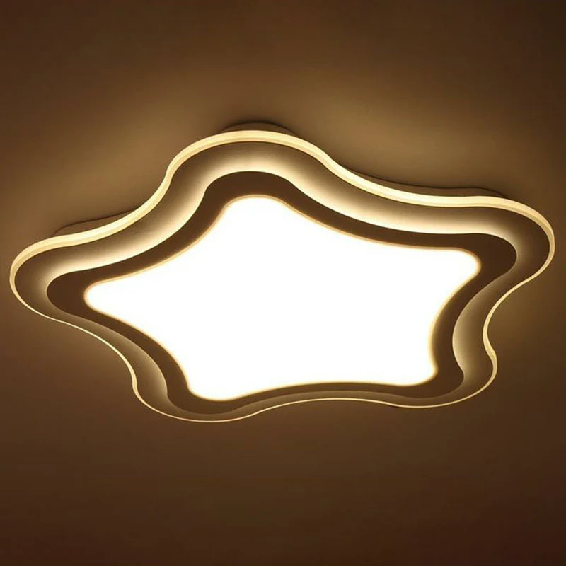 Star LED-Unterputzleuchte Einfachheit Acryl Weiß Deckenleuchte Unterputz für Schlafzimmer Clearhalo