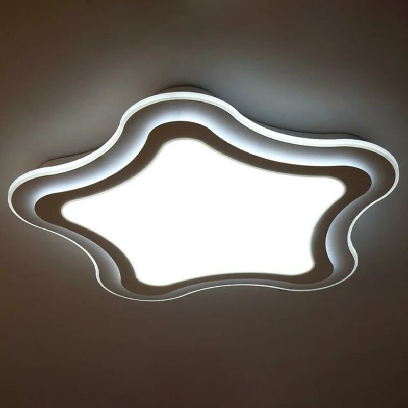 Star LED-Unterputzleuchte Einfachheit Acryl Weiß Deckenleuchte Unterputz für Schlafzimmer Clearhalo