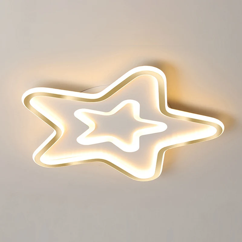 Star Schlafzimmer-Deckenleuchte, Acryl-LED-Cartoon-Unterputzleuchte Weiß Clearhalo