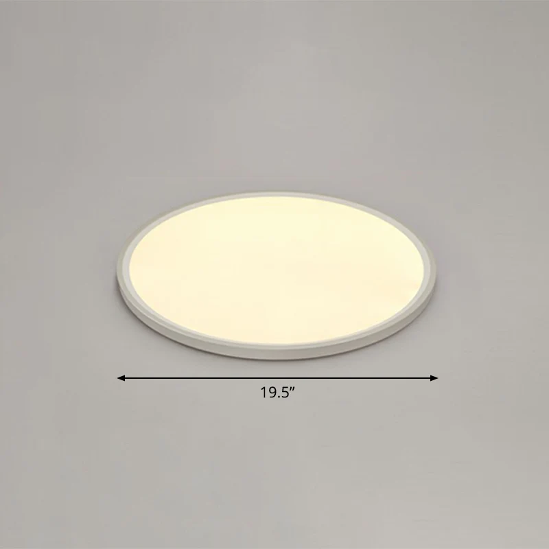 Ultradünne LED-Deckenleuchte, einfacher Stil, Acryl-Weiß-Unterputzbeleuchtung Clearhalo