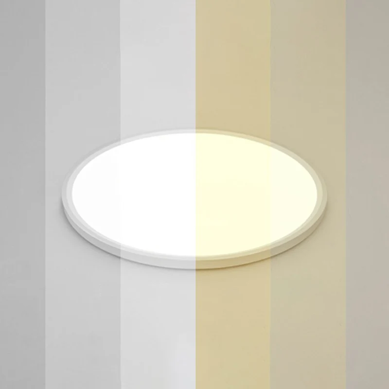 Ultradünne LED-Deckenleuchte, einfacher Stil, Acryl-Weiß-Unterputzbeleuchtung Clearhalo