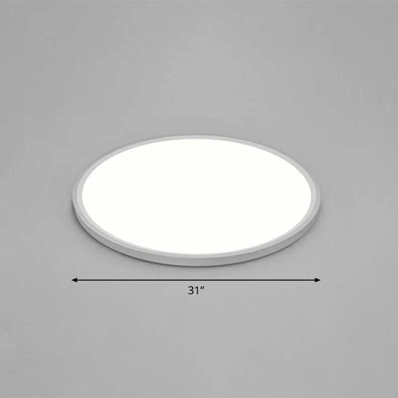Ultradünne LED-Deckenleuchte, einfacher Stil, Acryl-Weiß-Unterputzbeleuchtung Clearhalo