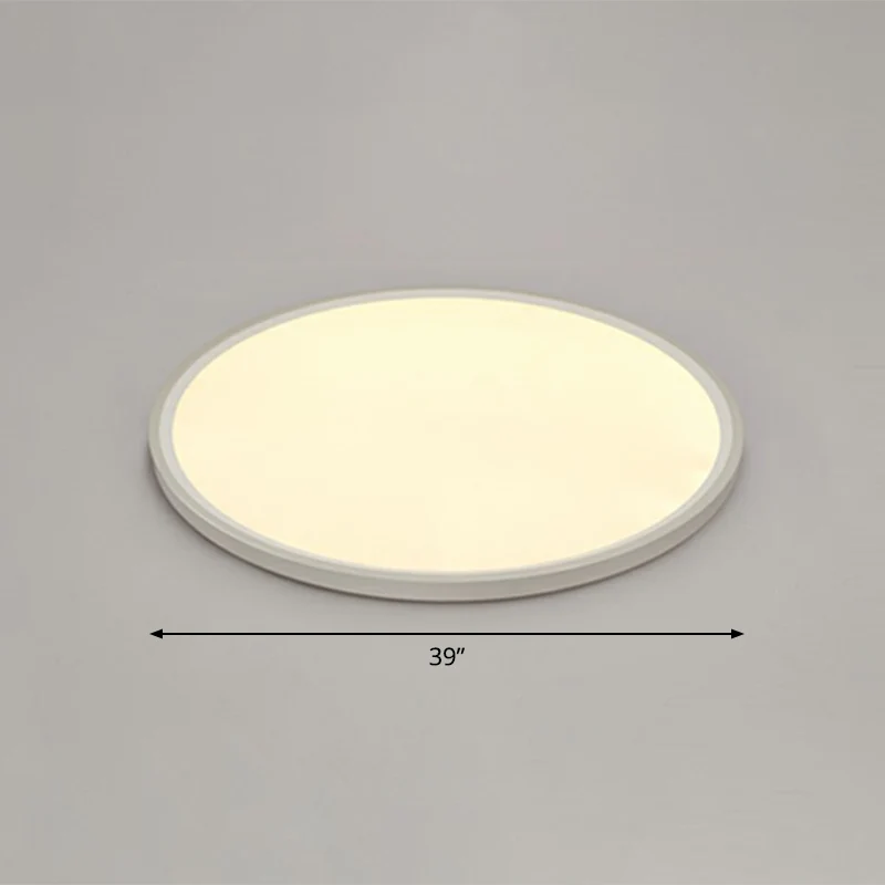 Ultradünne LED-Deckenleuchte, einfacher Stil, Acryl-Weiß-Unterputzbeleuchtung Clearhalo